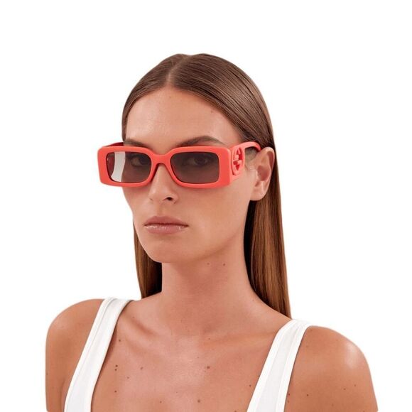 NEW Gucci GG1325S 005 Red Brown Gradient Women Authentic
